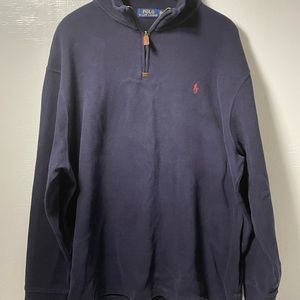 Polo Ralph Lauren 1/4 Zip Pullover XXl Excellent Preowned Cond Navy Blue